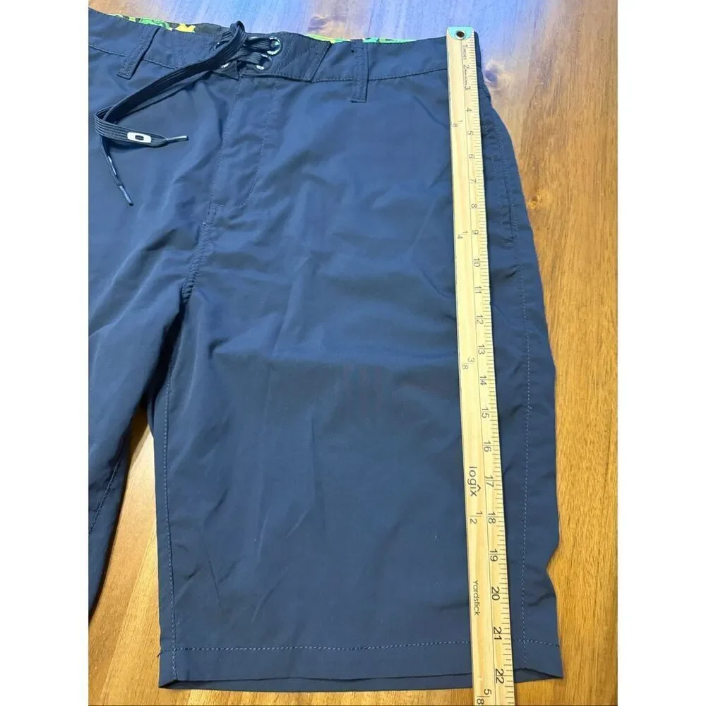Oakley Board Shorts Mens 36 Navy Blue Surf Swim Trunks Pockets Drawstring
